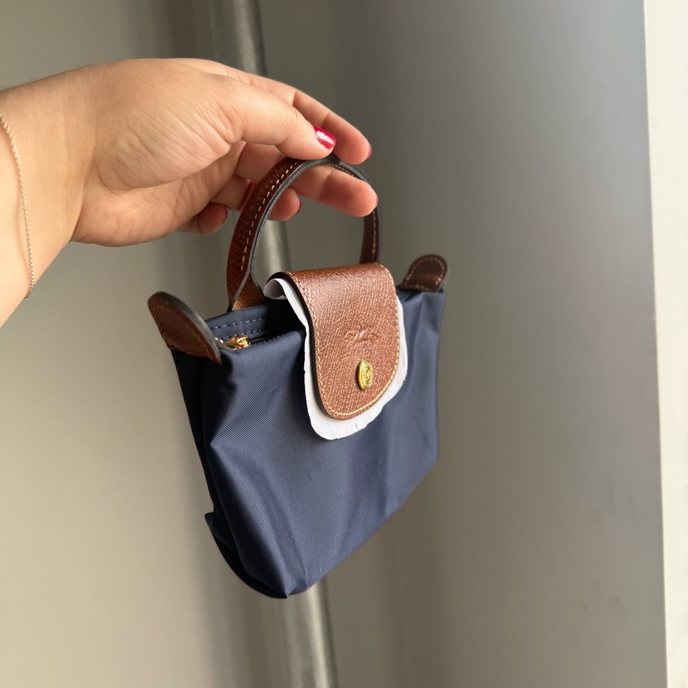 Longchamp Le Pliage Makeup Bag in Navy - Picture 2 of 8